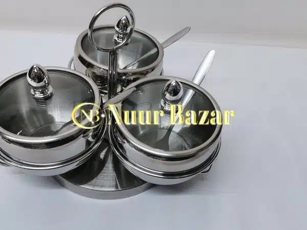 Sugar and spice bowl set with spoon (Menage)