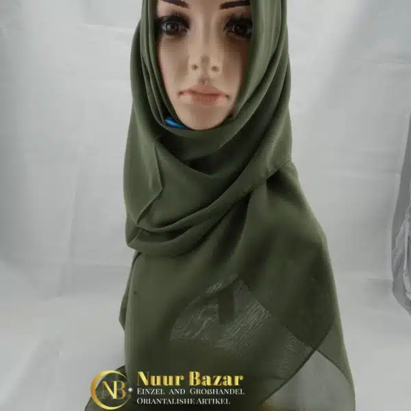 SEDEF - Hijab für Damen Muslim mit Schleier Turban Pashmina Schal Islamisches Kleid Chiffon