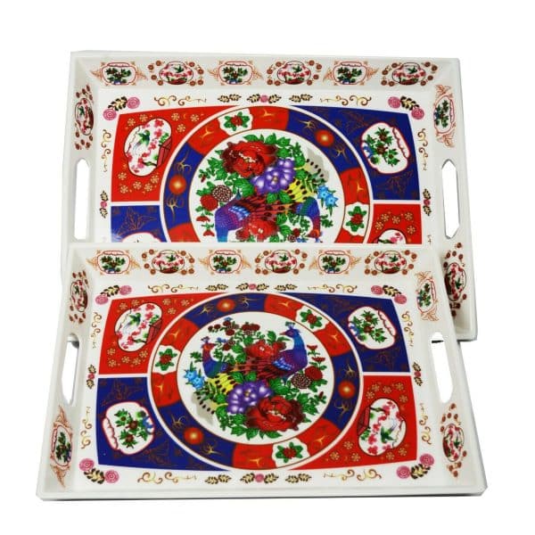 Serviertablett Tablett Melamin Vintage